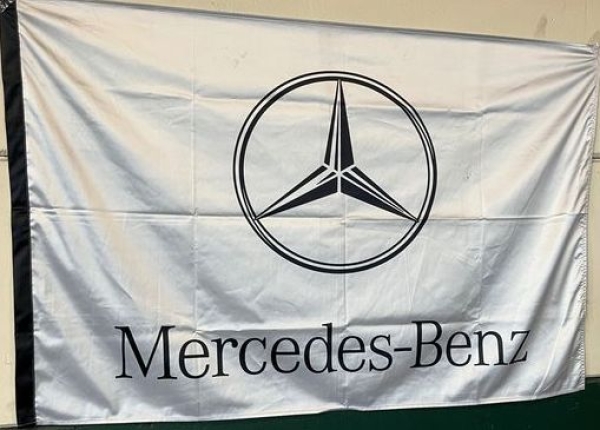 Mercedes-Benz Fahne 1985 Händlerflagge aus Seide (4484)